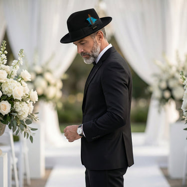 Ferrecci Crushable in Black Australian Wool Fedora