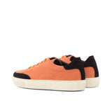DapperFam Ardenne in Orange / Navy Linen and Lux Suede