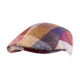 Wigens Mosaic Modern Ivy Wool Multi-Check Ivy Cap in Rust