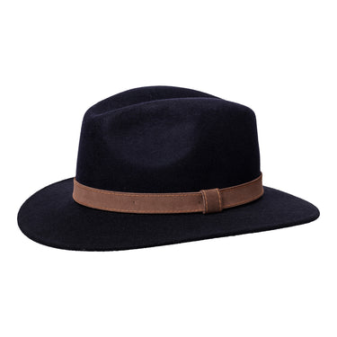 Wigens Bosco Wool Fedora Made in Italy in Black