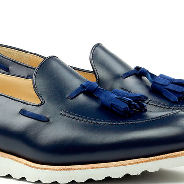 DapperFam Luciano in Navy Box Calf and Lux Suede
