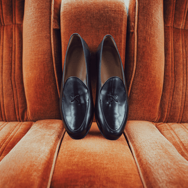 Men's Black Leather Milano Loafer