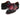 Paul Parkman Men's Hand-Welted Leather Wingtip Derby Shoes in Black & Red