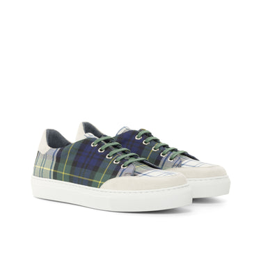 DapperFam Ardenne in Tartan / White Sartorial and Kid Suede