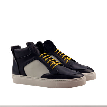 DapperFam Dante in Marine / White Painted Calf and Full Grain