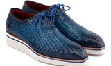 Paul Parkman Men's Woven Leather Smart Casual Shoes in Blue