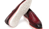 Paul Parkman Men's Smart Casual Bordeaux Woven Leather Loafers (ID#186-WN-BRD) — view 5