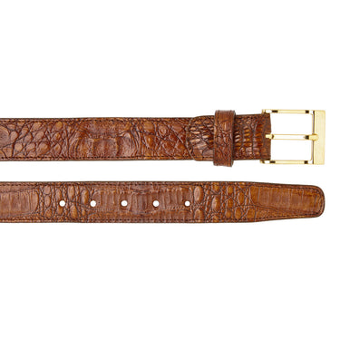 Belvedere Genuine Caiman Crocodile Belt in Walnut in Walnut 44