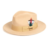 Ferrecci Crushable in Tan Australian Wool Fedora