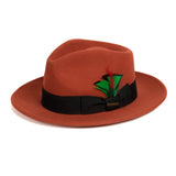 Ferrecci Crushable in Rust Australian Wool Fedora