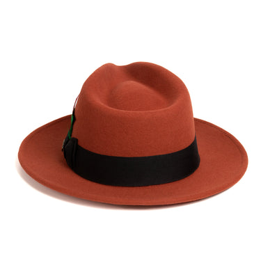 Ferrecci Crushable in Rust Australian Wool Fedora