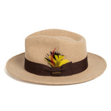 Ferrecci Crushable in Beige Melange Australian Wool Fedora