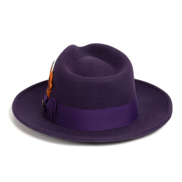 Ferrecci Crushable in Purple Australian Wool Fedora
