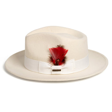 Ferrecci Crushable in Off and White Australian Wool Fedora