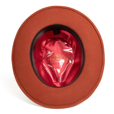 Ferrecci Crushable in Rust Australian Wool Fedora