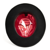 Ferrecci Crushable in Black and Red Australian Wool Fedora