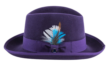 Ferrecci Godfather in Purple Australian Wool Felt Homburg