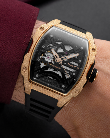 Paul Rich US Astro Skeleton Eclipse Gold Watch