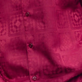 Montique Jet Set Classic in Burgundy Men’s Tonal Check Walking Suit