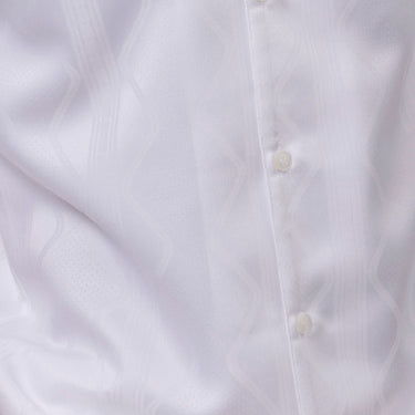 Montique Crest Set in White Men’s Wave Pattern Walking Suit