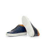 DapperFam Cassian in Navy Painted Croco