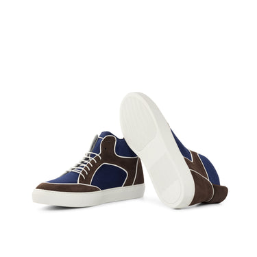 DapperFam Dante in Navy / Brown Kid Suede