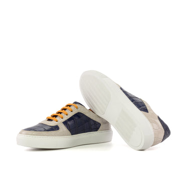 DapperFam Velari in Navy / Nude Painted Croco