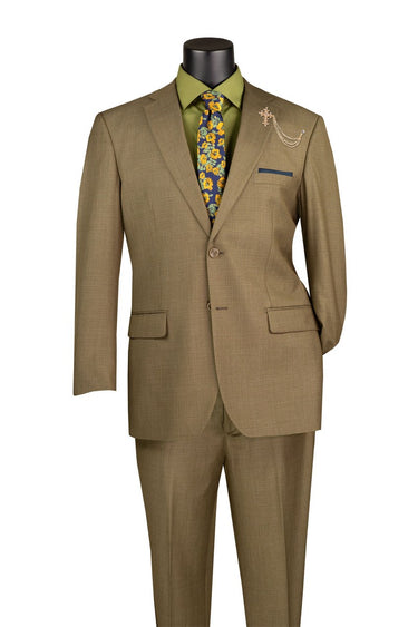 Vinci Taupe Regular Fit 2 Piece Suit - 2LK-1