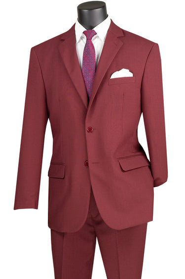 Vinci Burgundy Regular Fit 2 Piece Suit - 2PP