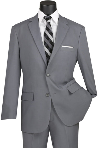 Vinci Medium Gray Regular Fit 2 Piece Suit - 2PP