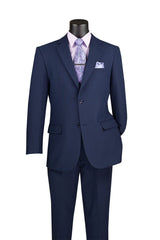 Vinci Navy Regular Fit 2 Piece Suit - 2PP