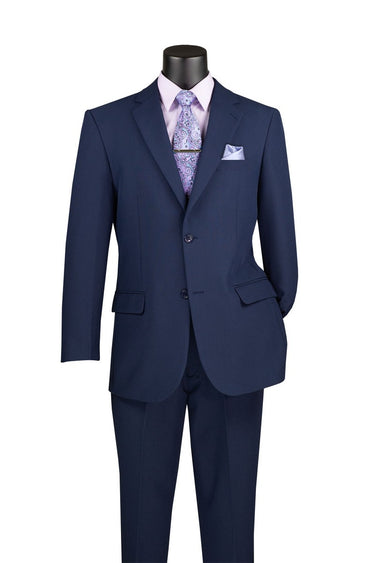 Vinci Navy Regular Fit 2 Piece Suit - 2PP