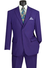 Vinci 2 Piece Regular Fit Suit in Purple - 2PP