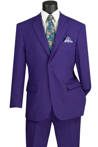 Vinci Purple Regular Fit 2 Piece Suit - 2PP