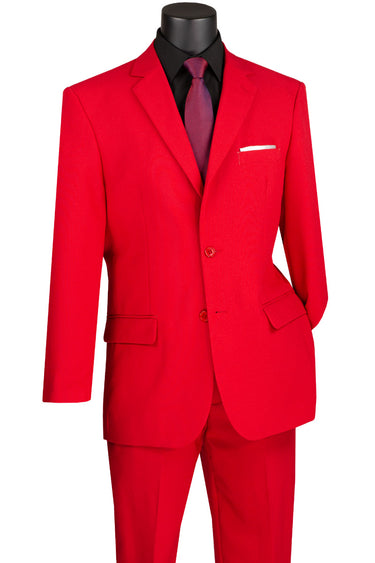 Vinci Red Regular Fit 2 Piece Suit - 2PP