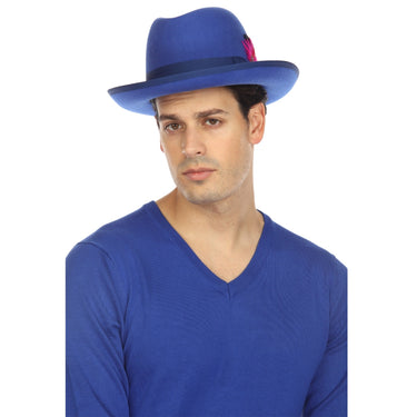 Ferrecci Godfather in Royal Blue Australian Wool Felt Homburg