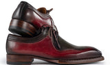 Paul Parkman Men's Hand-Welted Leather Derby Shoes in Green & Brown