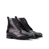 DapperFam Valiant in Black Military Brogue — Style 5943