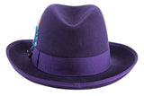 Ferrecci Godfather in Purple Australian Wool Felt Homburg