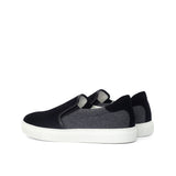 DapperFam Versado in Flannel Light Grey Flannel / Black Lux Suede
