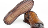Paul Parkman Men's Woven Leather Slip-On Sneakers in Brown