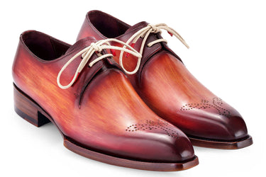 Paul Parkman Men's Goodyear Welted Derby Shoes in Reddish Brown