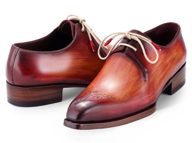Paul Parkman Men's Goodyear Welted Derby Shoes in Reddish Brown