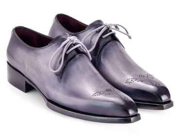 Paul Parkman Men's Goodyear Welted Derby Shoes in Grey