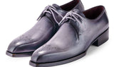Paul Parkman Men's Goodyear Welted Derby Shoes in Grey