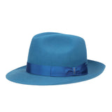 Borsalino Jer in Indigo Large Brim Marengo Felt Fedora Made in Italy in Indigo