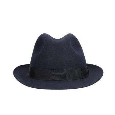 Borsalino Damiano Marengo in Blueberry Felt Fedora Made in Italy