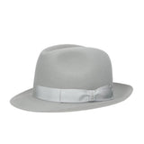 Borsalino Damiano Marengo in Light Grey Felt Fedora Made in Italy