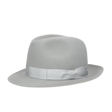 Borsalino Damiano Marengo in Light Grey Felt Fedora Made in Italy