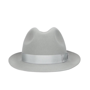 Borsalino Damiano Marengo in Light Grey Felt Fedora Made in Italy